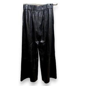 SPRWMN Los Angeles Black Leather Wide Legs/Boot cut pant